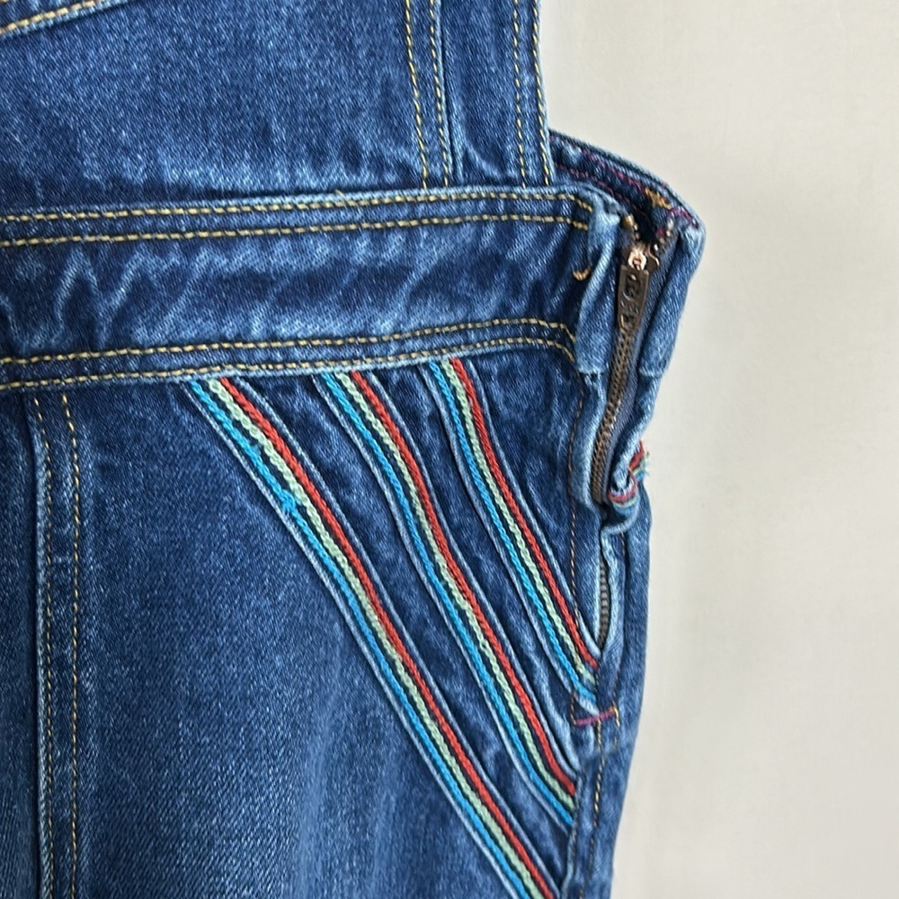 Free People Blue Denim Wide-Leg Overalls Jumpsuit - Picture 8 of 15